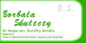 borbala skultety business card